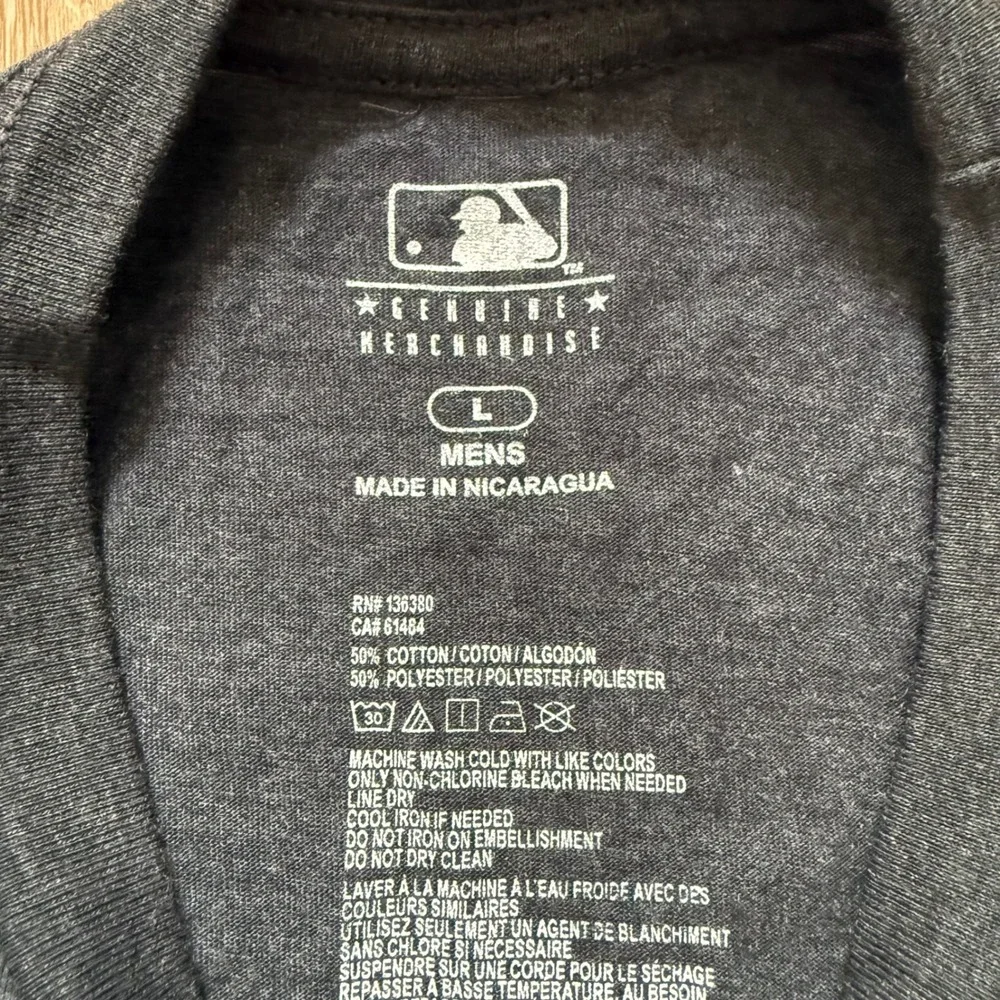 MLB Genuine Merchandise Boston Red Sox T-Shirt Mens L Charcoal Graphic Tee - Picture 3 of 6